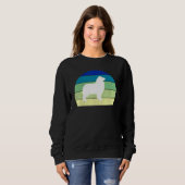 Sweatshirt Cool Retro Sunset Australian Shepherds Propriétair (Devant entier)