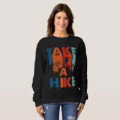Sweatshirt Cool Retro Take A Hike Mountain Climber Hiking Tra (Devant entier)
