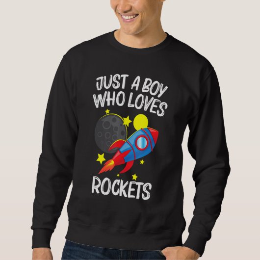 Sweatshirt Cool Rocket Pour Garçons Hommes Enfants Rockets Sp (Devant)