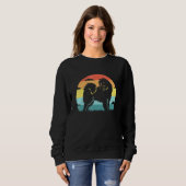 Sweatshirt Cool Samoyed Design Rétro Vintage Sunset Samoyed (Devant entier)