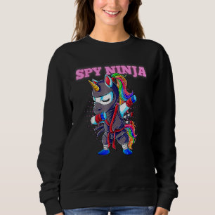 Sweatshirt Cool Spy Gaming Ninjas Unicorn Gamer Garçon Fille 