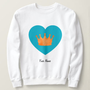 Sweatshirt Cool sur mesure esthétique Couronne orange dans le