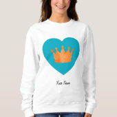 Sweatshirt Cool sur mesure esthétique Couronne orange dans le (Devant)