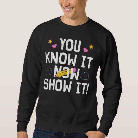 Sweatshirt Cool Teacher Testing For Men Women Test Day Math S (Devant)