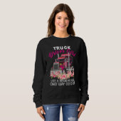 Sweatshirt Cool Truck Driver Girl   Trucker Women (Devant entier)