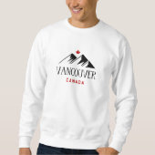 Sweatshirt Cool Vancouver Canada Mountains Maple Leaf (Devant)