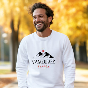 Sweatshirt Cool Vancouver Canada Mountains Maple Leaf