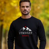 Sweatshirt Cool Vancouver Canada Mountains Maple Leaf Dark
