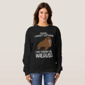 Sweatshirt Cool Walrus Pour Hommes Femmes Pôle Nord Pacifique (Devant entier)