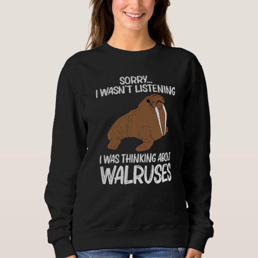 Sweatshirt Cool Walrus Pour Hommes Femmes Pôle Nord Pacifique (Devant)