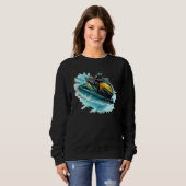 Sweatshirt Cool Watersport with Jet Ski Motorist (Devant entier)