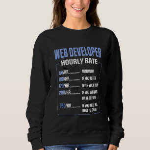 Sweatshirt Cool Web Taux horaire Dit Web Developer