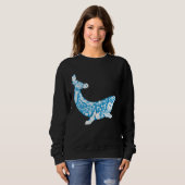 Sweatshirt Cool Whale Made Of Nature Elements Ocean (Devant entier)