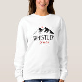 Sweatshirt Cool Whistler Canada Mountains Maple Leaf (Devant)