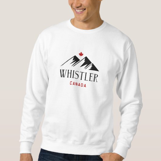 Sweatshirt Cool Whistler Canada Mountains Maple Leaf (Devant)