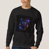 Sweatshirt Cool Wolf Illustration Realistic Unique Wild Anima (Devant)