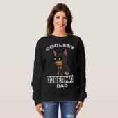 Sweatshirt Coolest Doberman Papa (Devant entier)