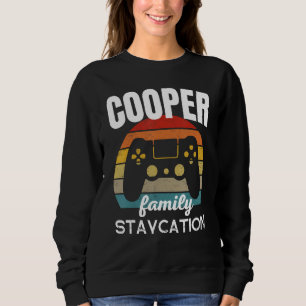 Sweatshirt Cooper Famille Staycation Vidéo Jeu Vacances