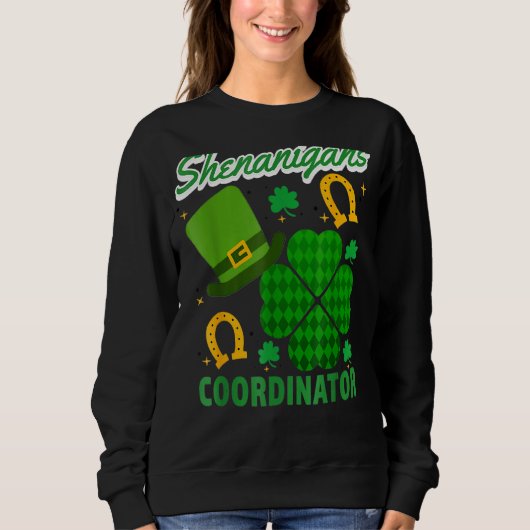 Sweatshirt Coordinateur des Shenanigans Leprechaun St Patrick (Devant)