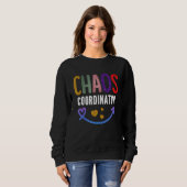 Sweatshirt Coordinateur du Chaos enseignant (Devant entier)