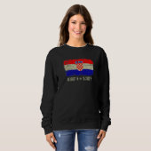 Sweatshirt Coordonnées du drapeau de la Croatie Hommes Femmes (Devant entier)