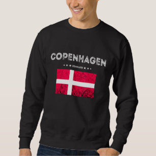 Sweatshirt Copenhague Danemark Voyage Dannebrog Drapeau Danoi
