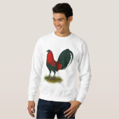 Sweatshirt Coq américain : Brun Rouge (Devant entier)