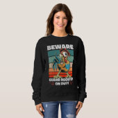 Sweatshirt Coq de Garde Attention en Service (Devant entier)