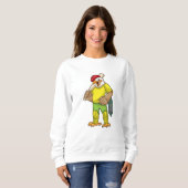 Sweatshirt Coq en batteur avec batte de cricket (Devant entier)