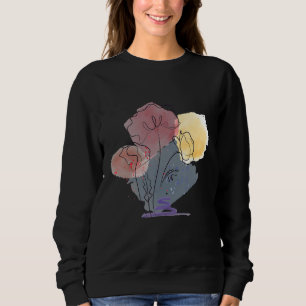 Sweatshirt Coquelicot Aquarelle Graines de Coquelicot Rouge B