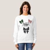 Sweatshirt Coquette All I Want For Christmas Patterned Bow De (Devant entier)