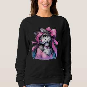 Sweatshirt Coquette Bow Furry Fandom Fursona Maillot Fox