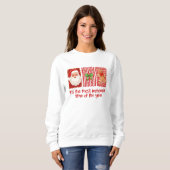 Sweatshirt Coquette Christmas Santa Candy Canes Gingerbread (Devant entier)