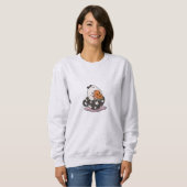 Sweatshirt Coquette Éffrayante minimaliste mignonne Halloween (Devant entier)