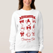 Sweatshirt Coquette Gnome Amateurs de Noël Club - Rouge | BLA (Devant)
