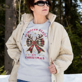 Sweatshirt Coquette Noël Plaid Reinder Ready Bow