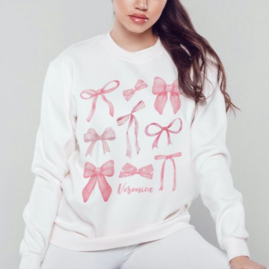 Sweatshirt Coquette rose Bow tendance Feminine Girly esthétiq