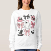 Sweatshirt Coquette rose mignonne Halloween (Devant)