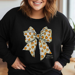 Sweatshirt Coquette Whimsical Coeur Bow jaune