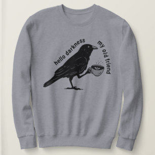 Sweatshirt Corbeau Café Automne   Jamais plus Poète Gothique 
