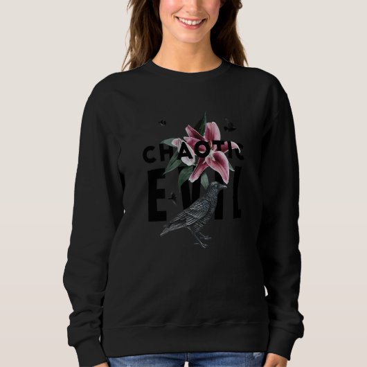 Sweatshirt Corbeau de mal chaotique (Devant)