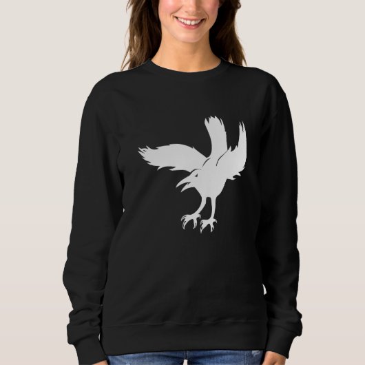 Sweatshirt Corbeau d'oiseaux volant (Devant)