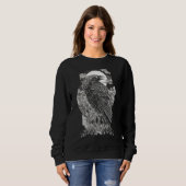 Sweatshirt Corbeau Mystique Sombre (Devant entier)