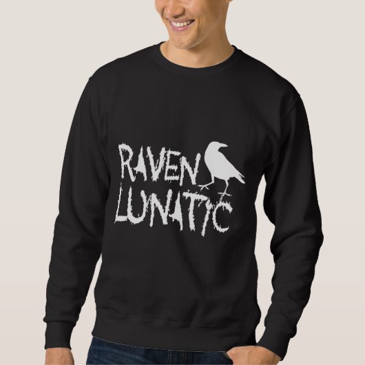 Sweatshirt Corbeau noir lunatique (Devant)
