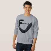 Sweatshirt Corde de Mentalité Ciblée Graphique – Noir Gras (Devant entier)
