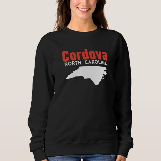 Sweatshirt Cordova North Carolina USA State America Travel (Devant)