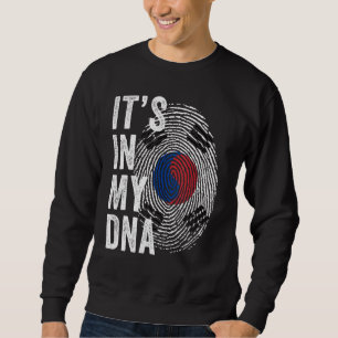 Sweatshirt Corée du Sud dans mon ADN Fingerprin sud-coréen