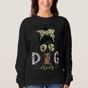 Sweatshirt Coréen Jaune Spitz Kinda Occupé Être Un Chien Mama