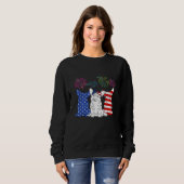 Sweatshirt Corgi 4 juillet Corgi Drapeau Américain A (Devant entier)