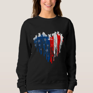 Sweatshirt Corgi American Heart Flag 4 juillet Chien